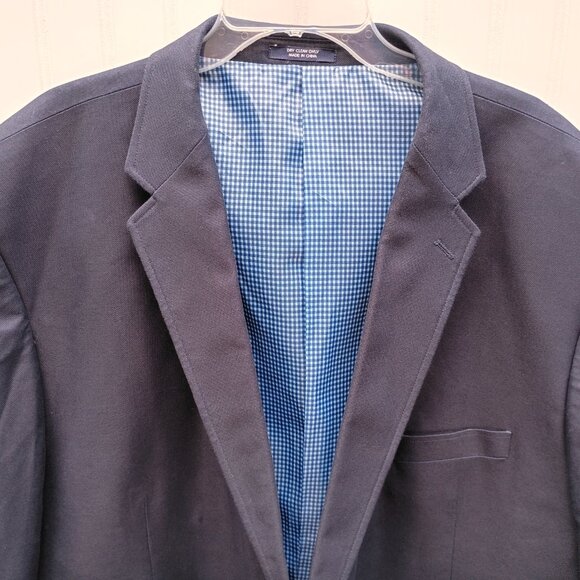 SADDLEBRED Jacket Mens 56R Navy Blue Blazer Cotton Sport Coat Classic Fit - Picture 2 of 13